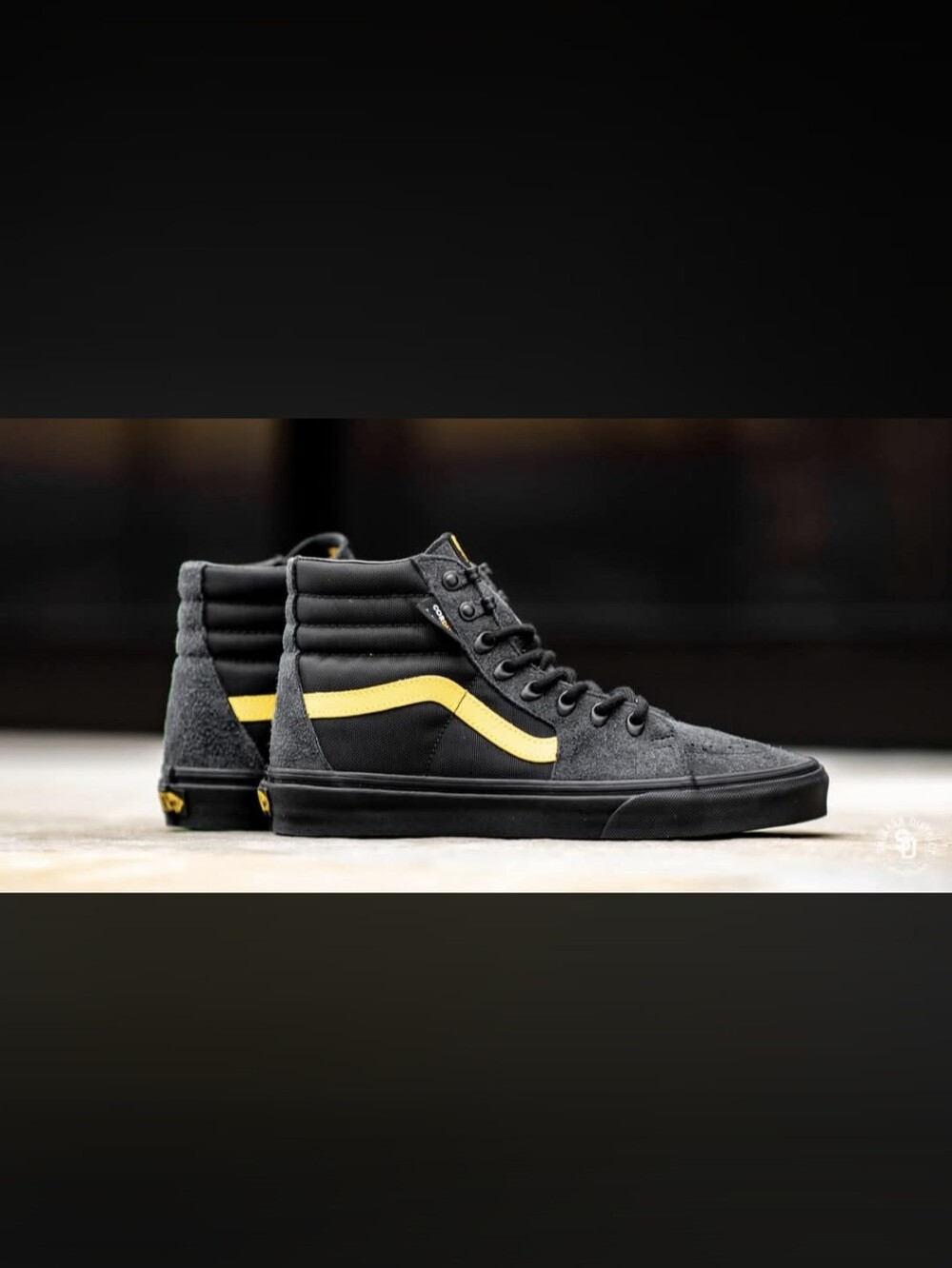 Vans Sk8-Hi Cordura Black & Yellow High Top Sneakers